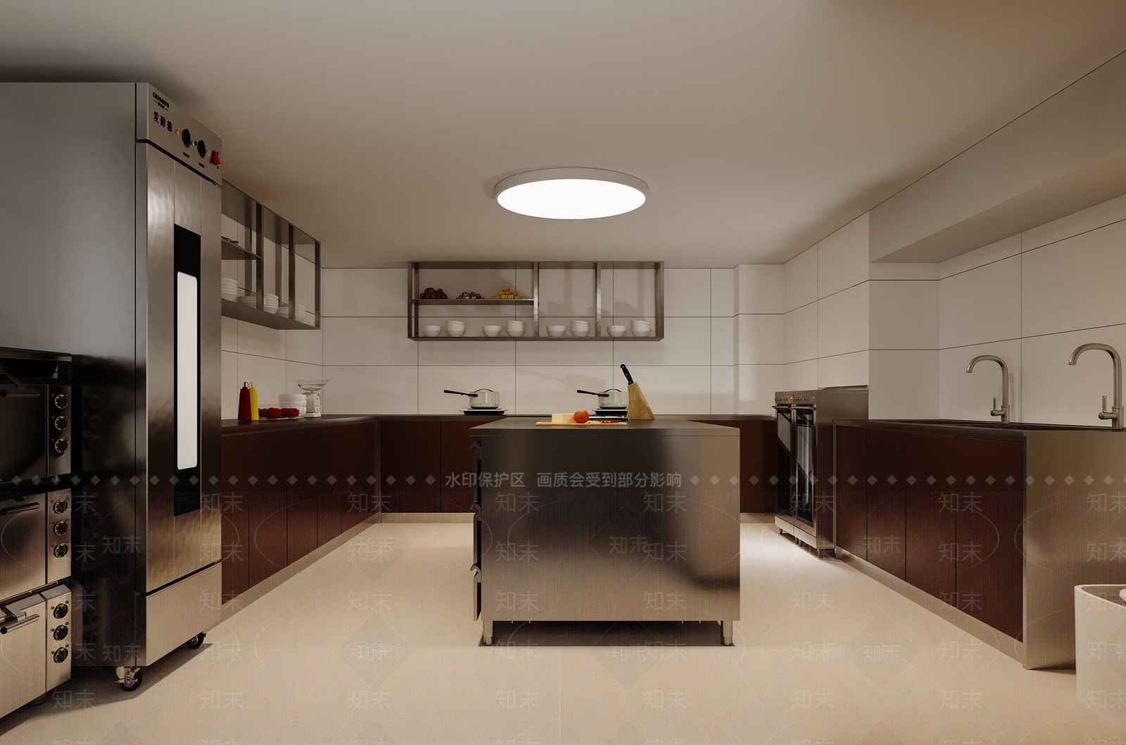 现代后厨3D模型下载【ID:1234100417】