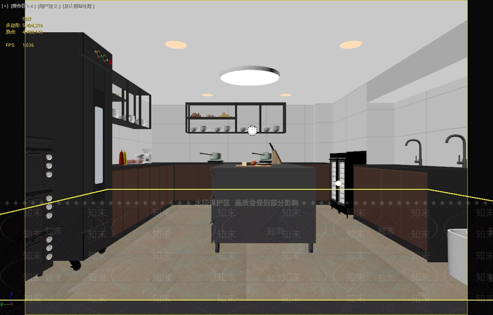 现代后厨3D模型下载【ID:1234100417】