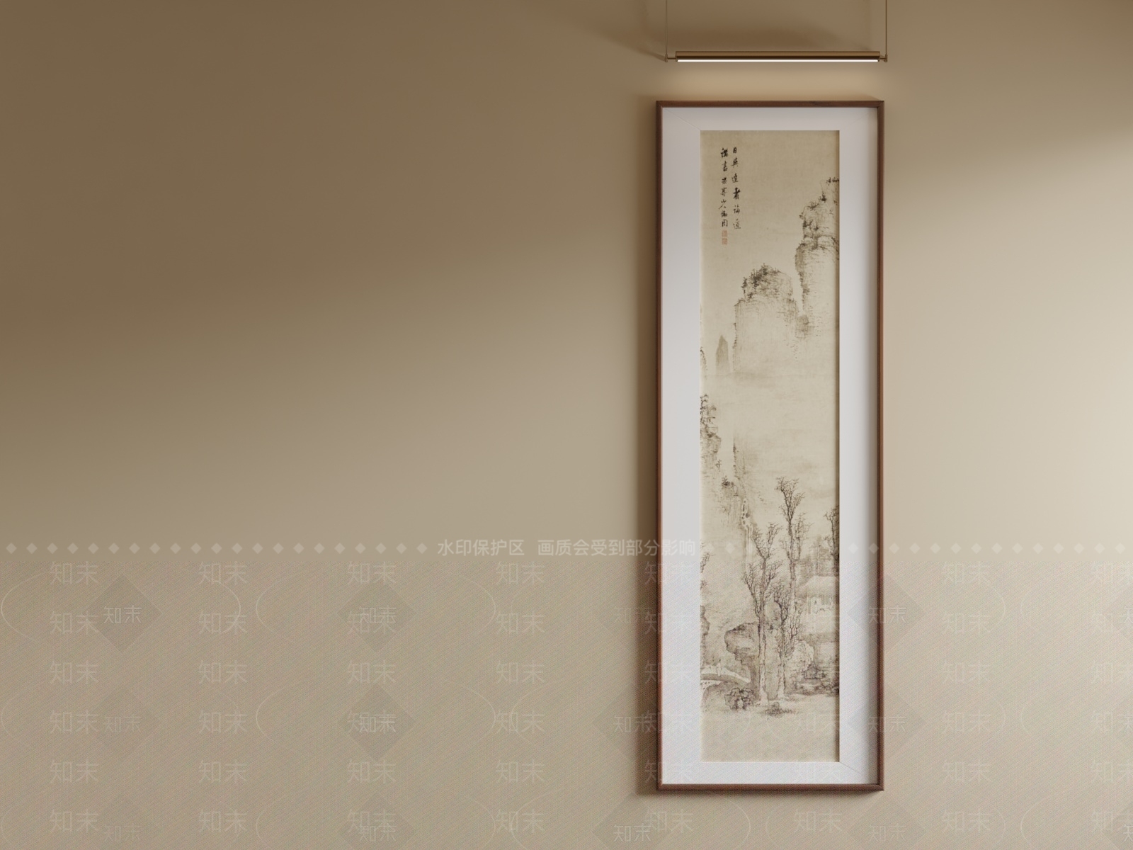 新中式山水画SU模型下载【ID:1234101110】