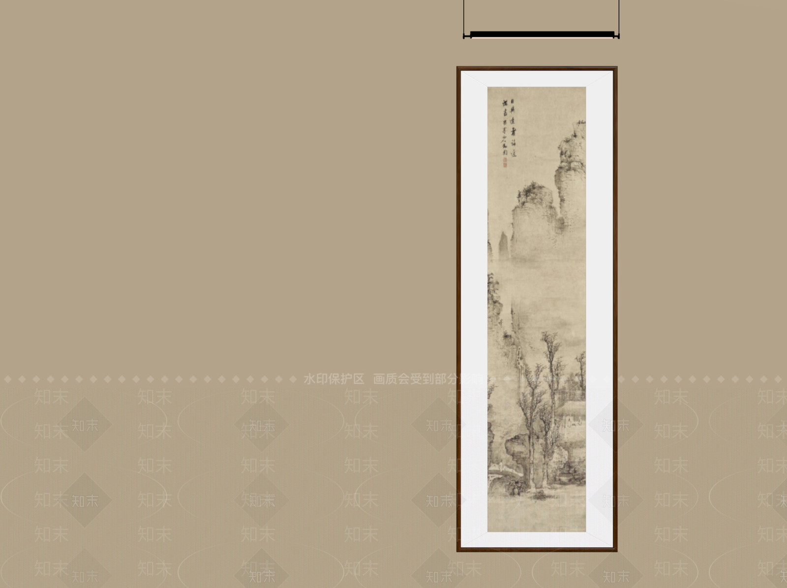 新中式山水画SU模型下载【ID:1234101110】