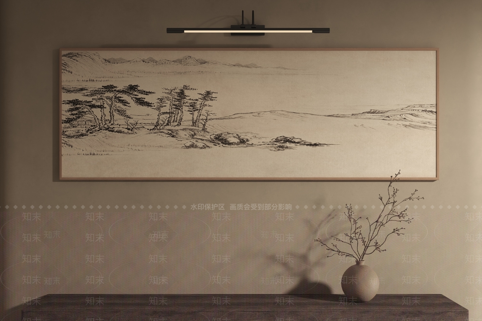 新中式山水画3D模型下载【ID:1234102345】
