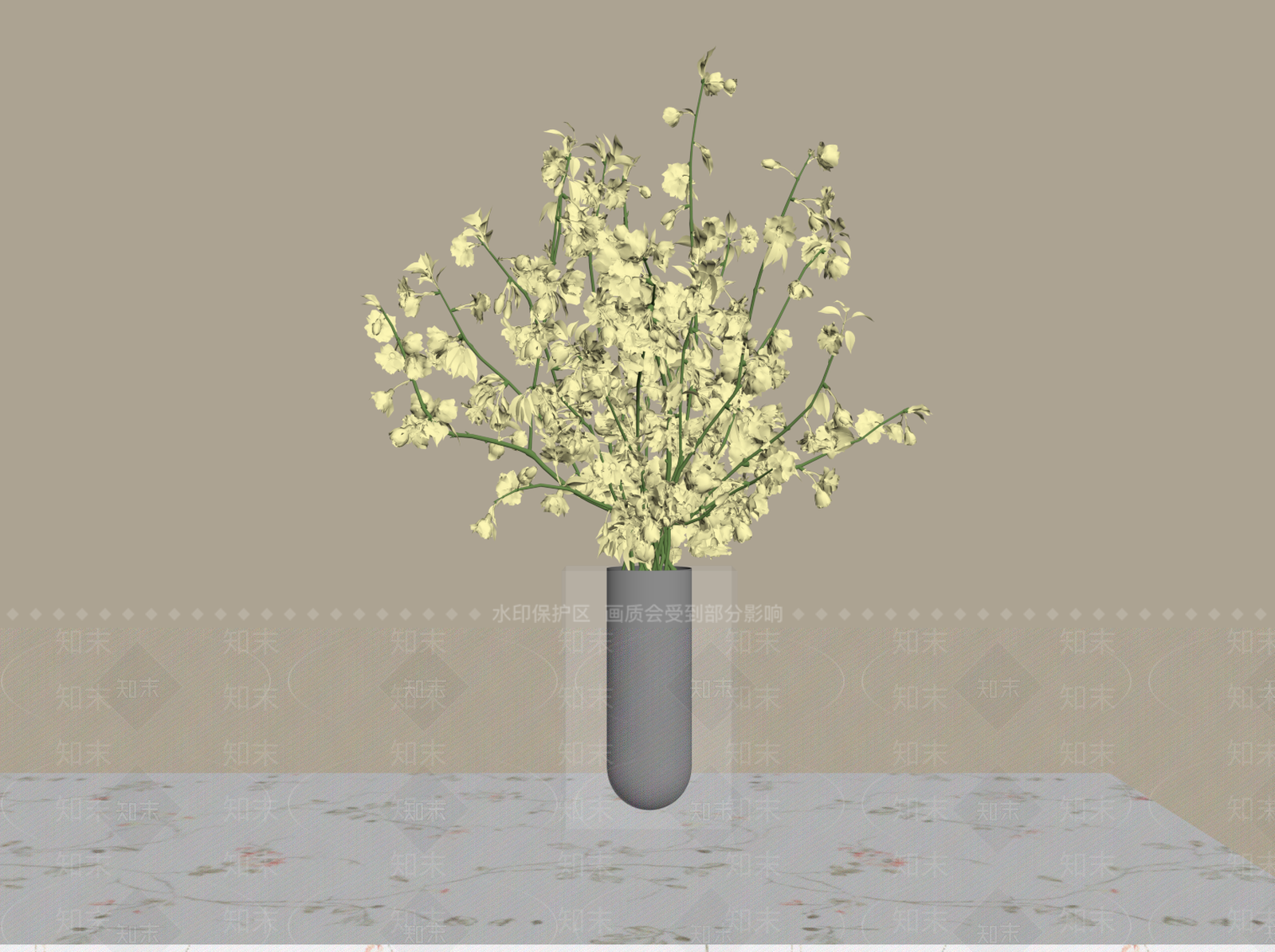 极简花艺3D模型下载【ID:1234101922】