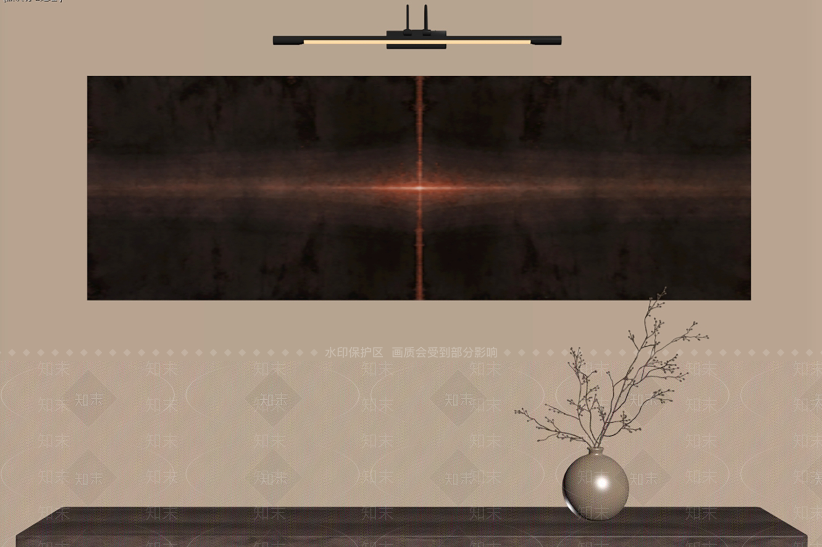 侘寂抽象画SU模型下载【ID:1234102989】
