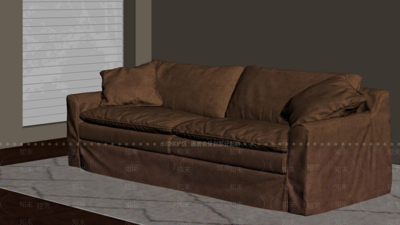 现代三人沙发3D模型下载【ID:1234107898】