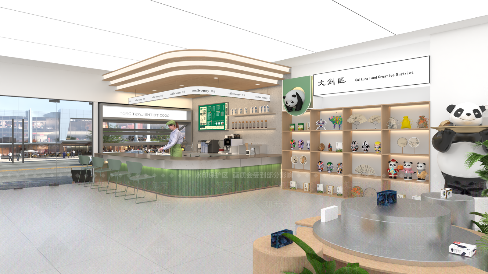 原木风咖啡厅3D模型下载【ID:1234108604】