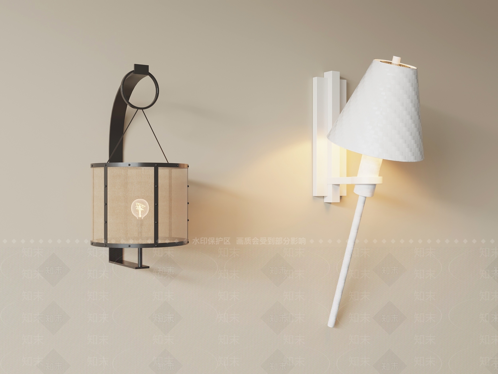 现代简约儿童壁灯3D模型下载【ID:1234109358】