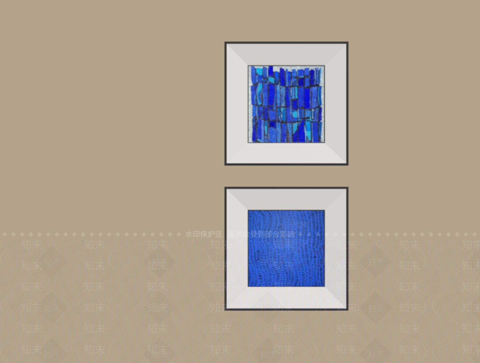 现代简约挂画组合SU模型下载【ID:1234111420】