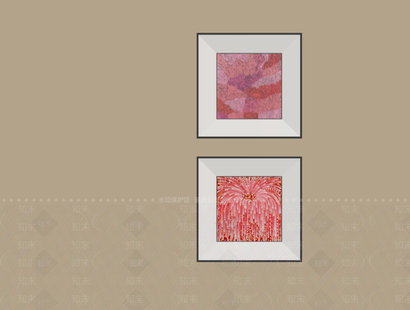 现代简约画框SU模型下载【ID:1234116695】