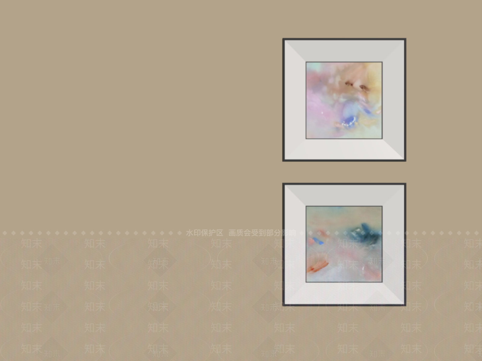 极简挂画组合SU模型下载【ID:1234117389】