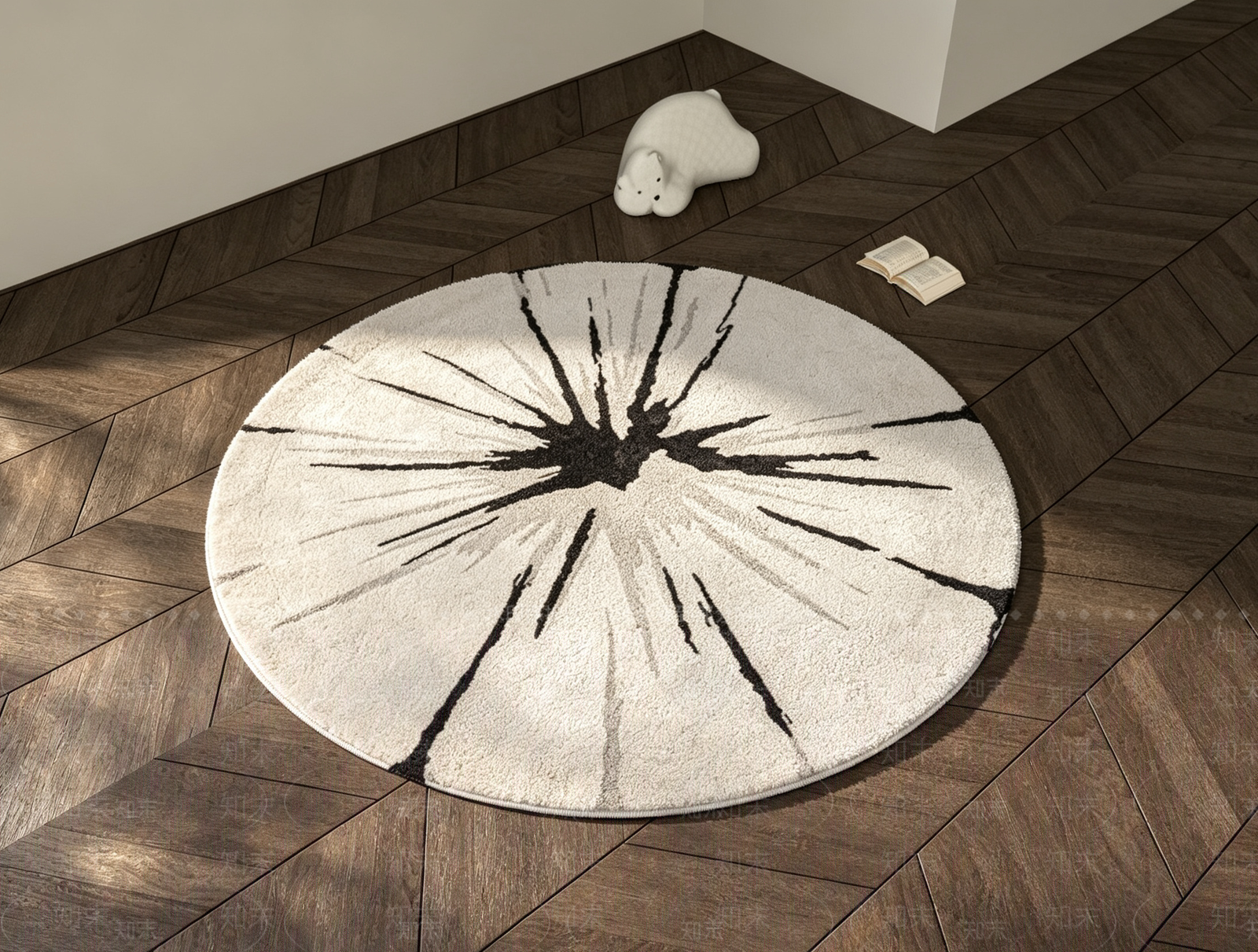 现代圆形地毯3D模型下载【ID:1234118641】