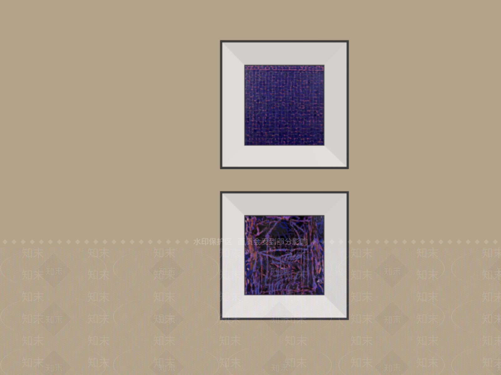 极简挂画组合SU模型下载【ID:1234119880】