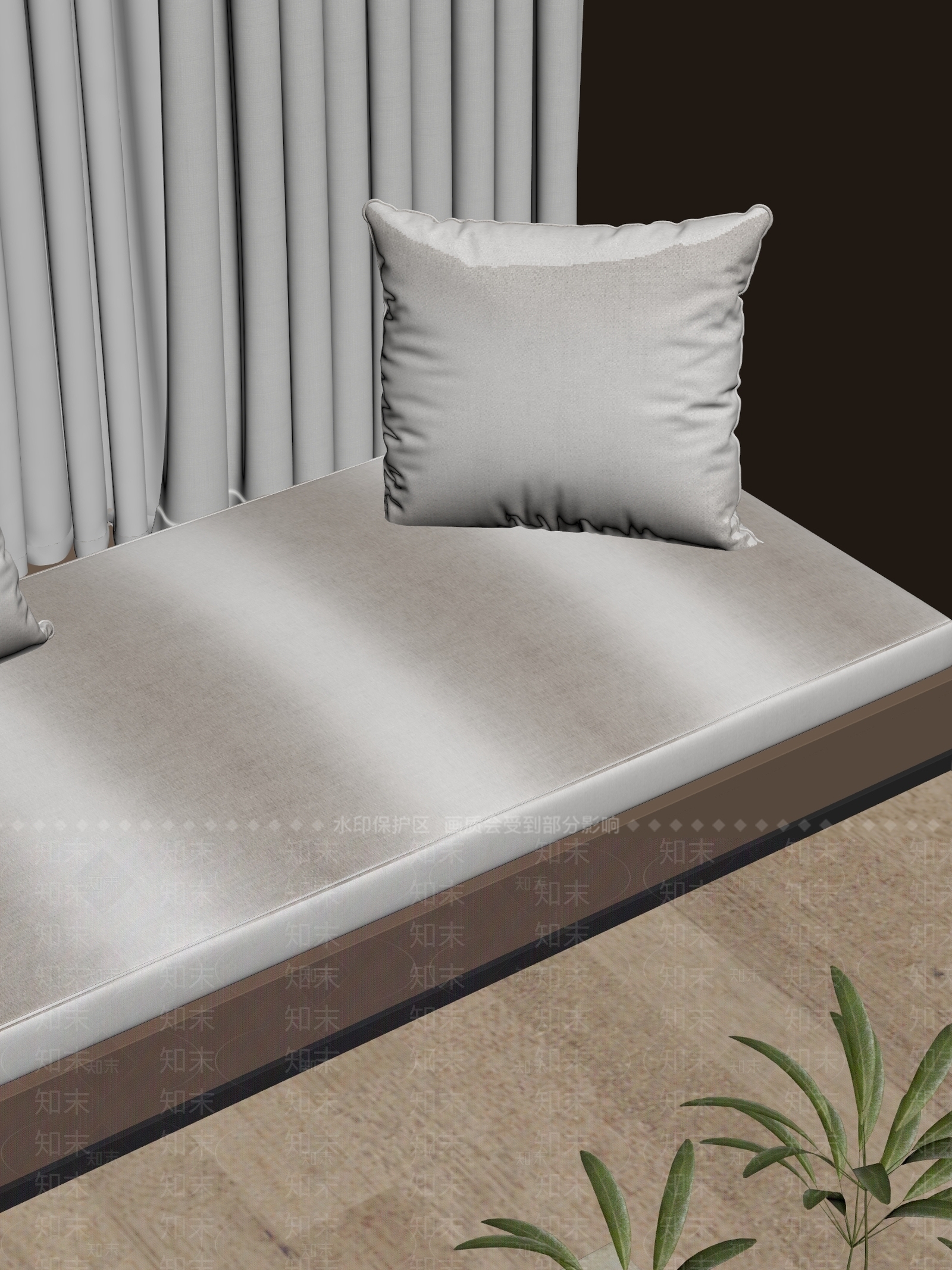 现代简约飘窗3D模型下载【ID:1234120251】