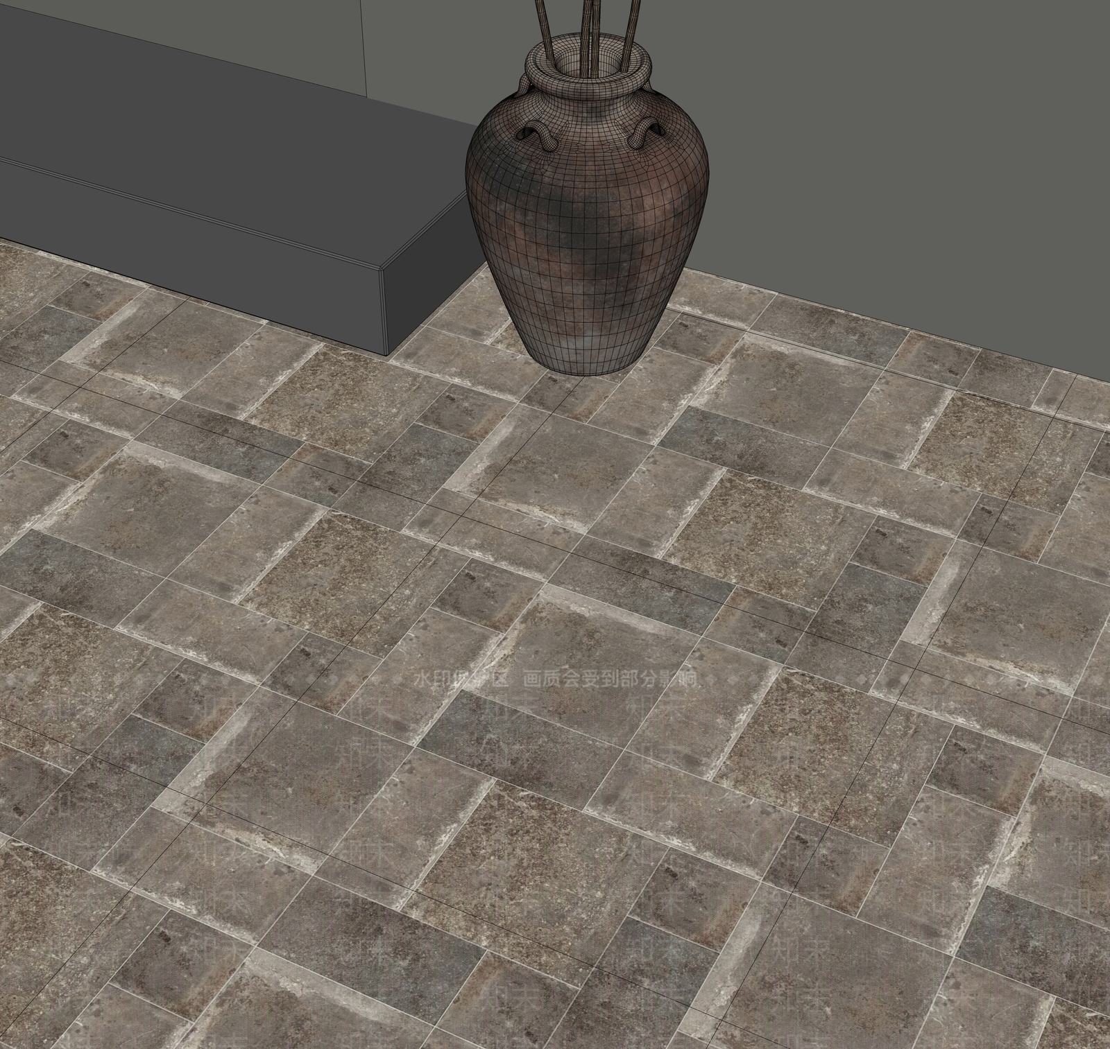 侘寂地面拼花3D模型下载【ID:1234120394】