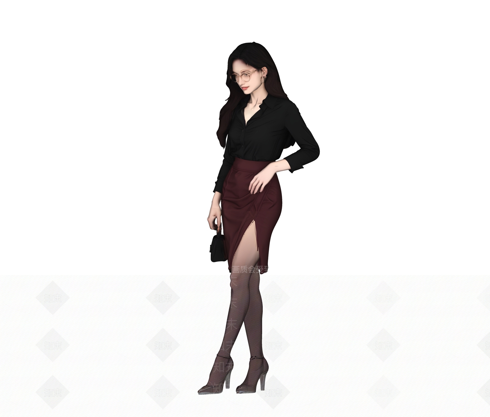 女人SU模型下载【ID:1234122566】