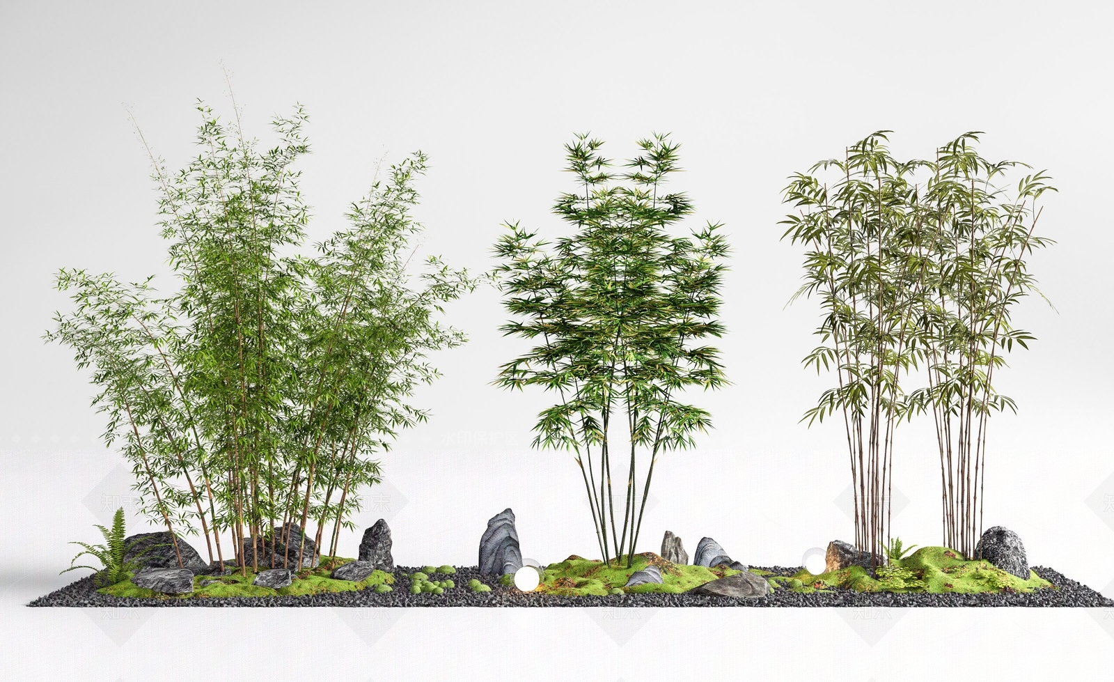 新中式景观竹子3D模型下载【ID:1234122664】