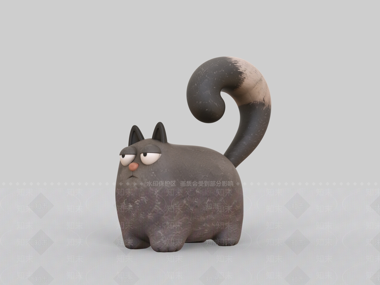 极简猫3D模型下载【ID:1234123122】