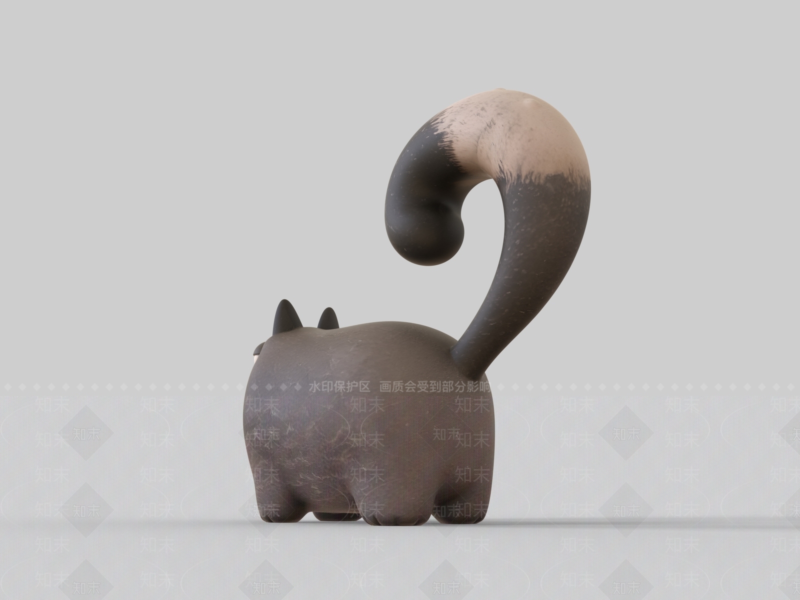 极简猫3D模型下载【ID:1234123122】
