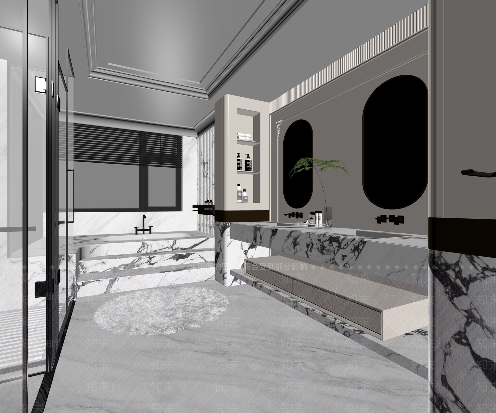轻奢卫生间3D模型下载【ID:1234123339】