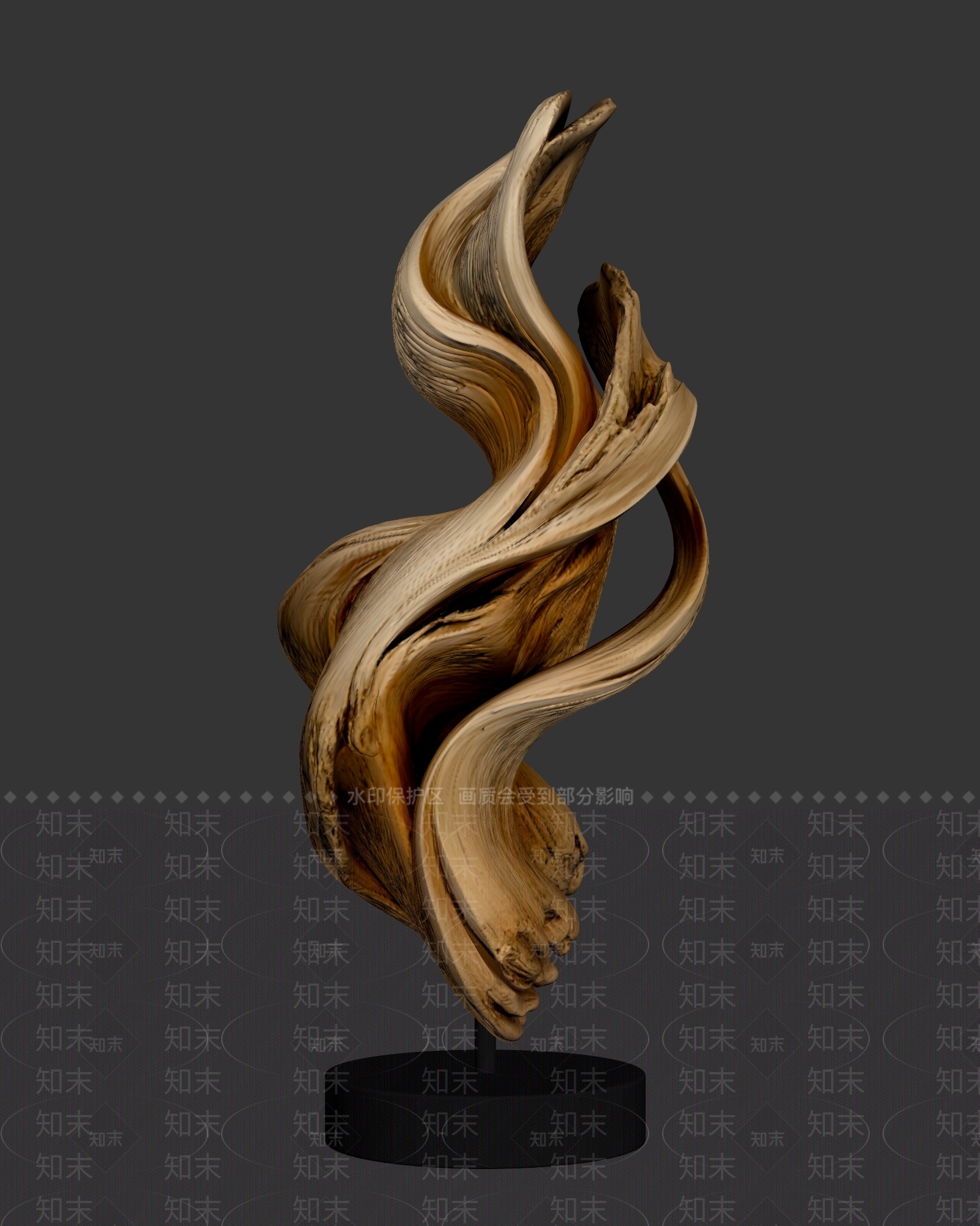 侘寂雕塑摆件3D模型下载【ID:1234128629】