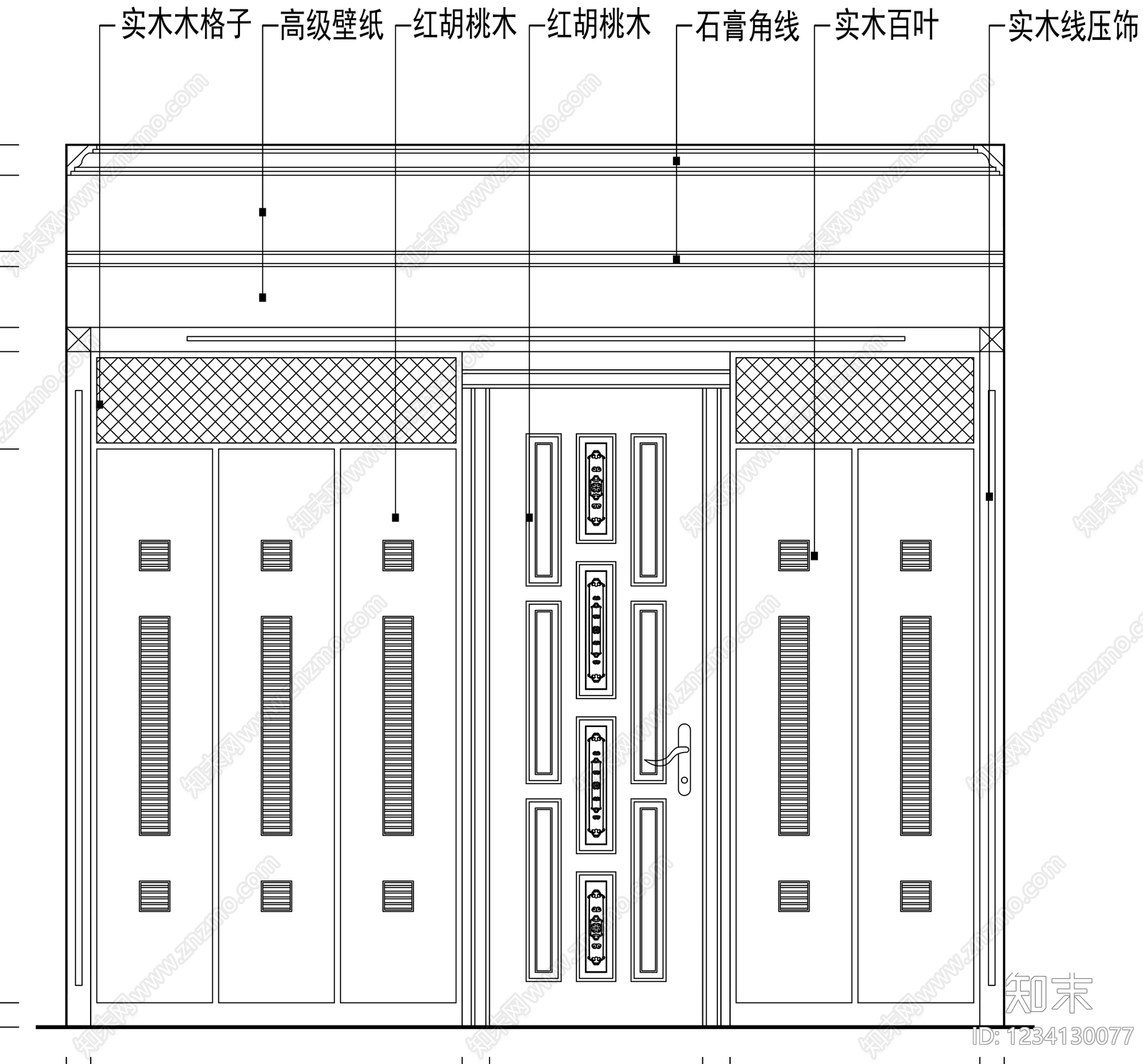 柜子cad施工图下载【ID:1234130077】