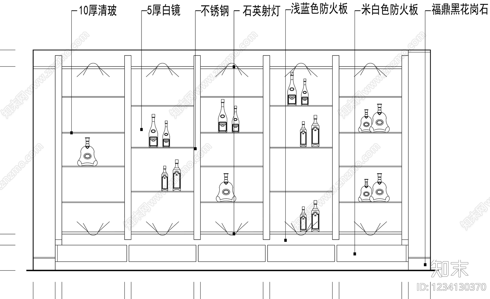 柜子cad施工图下载【ID:1234130370】