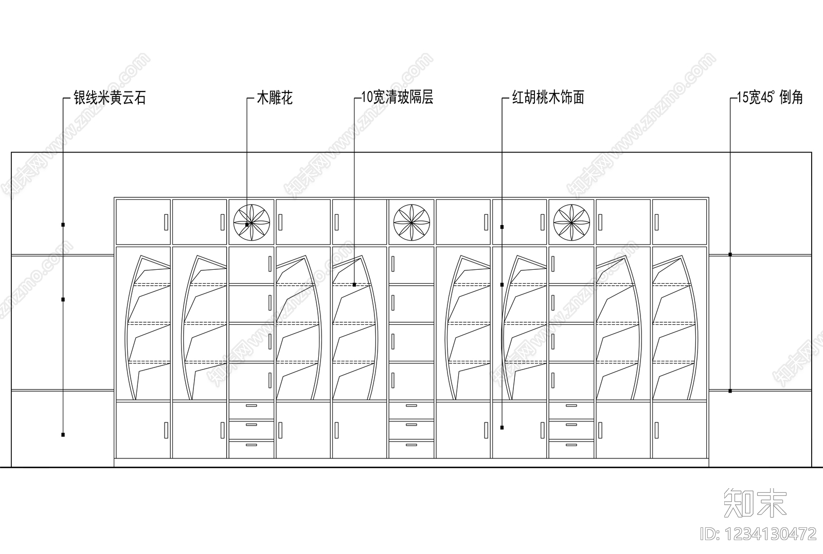 柜子cad施工图下载【ID:1234130472】