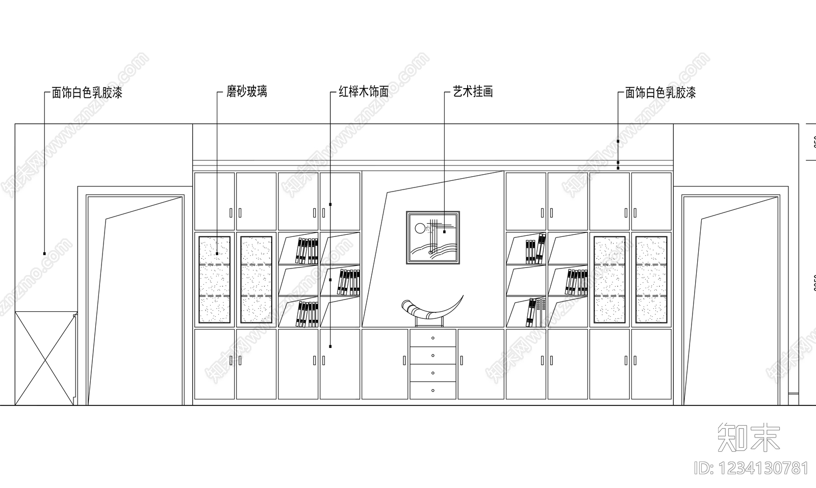 柜子cad施工图下载【ID:1234130781】