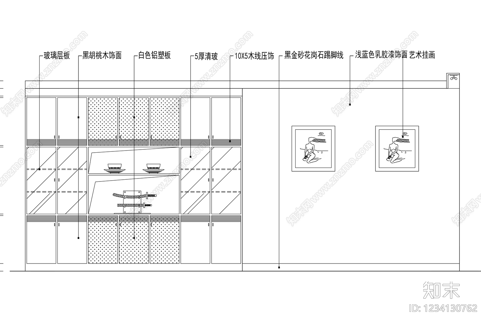 柜子cad施工图下载【ID:1234130762】