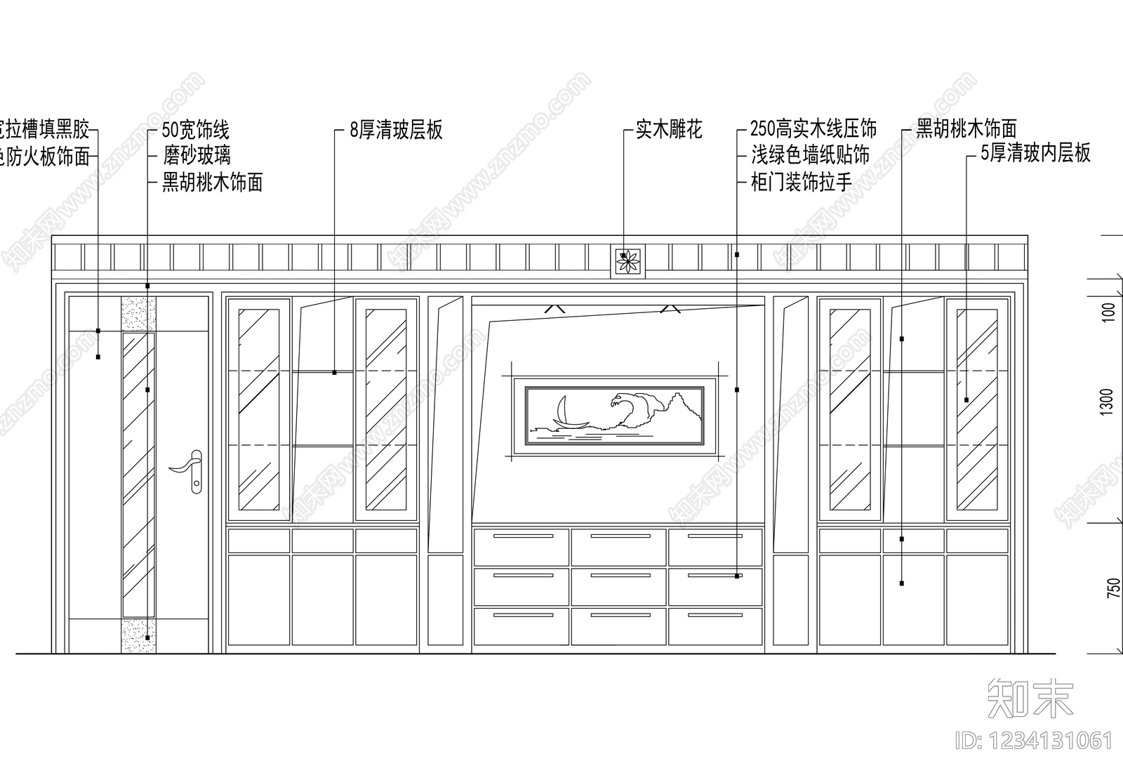 柜子cad施工图下载【ID:1234131061】