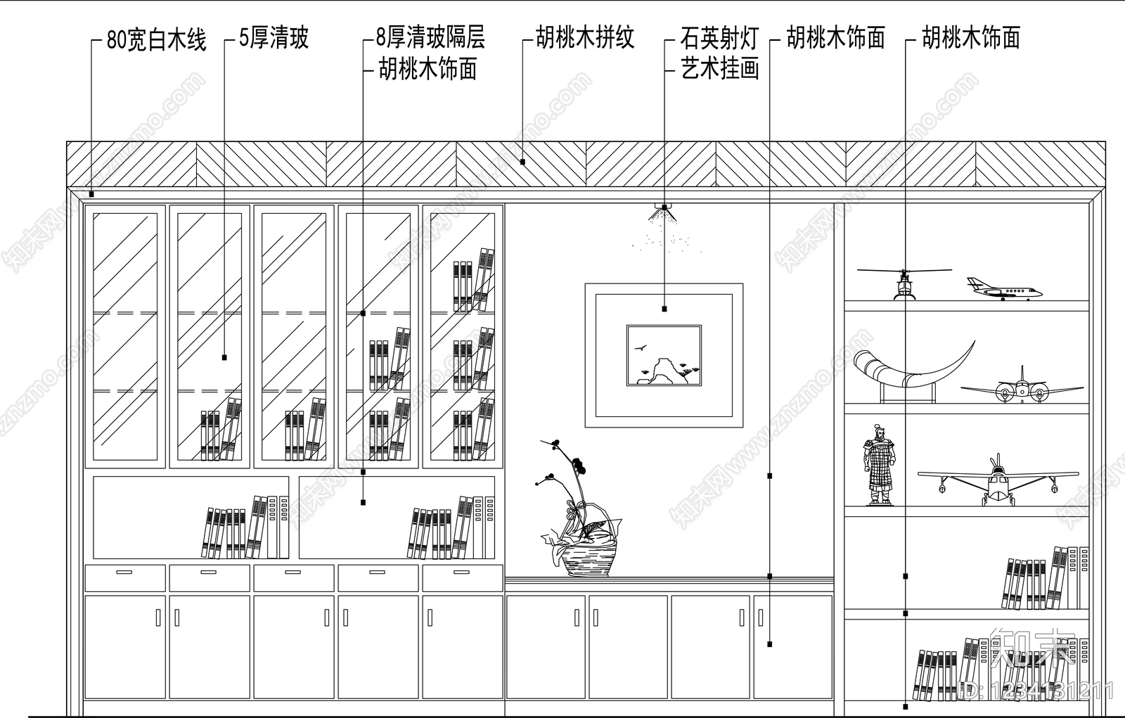 柜子cad施工图下载【ID:1234131211】
