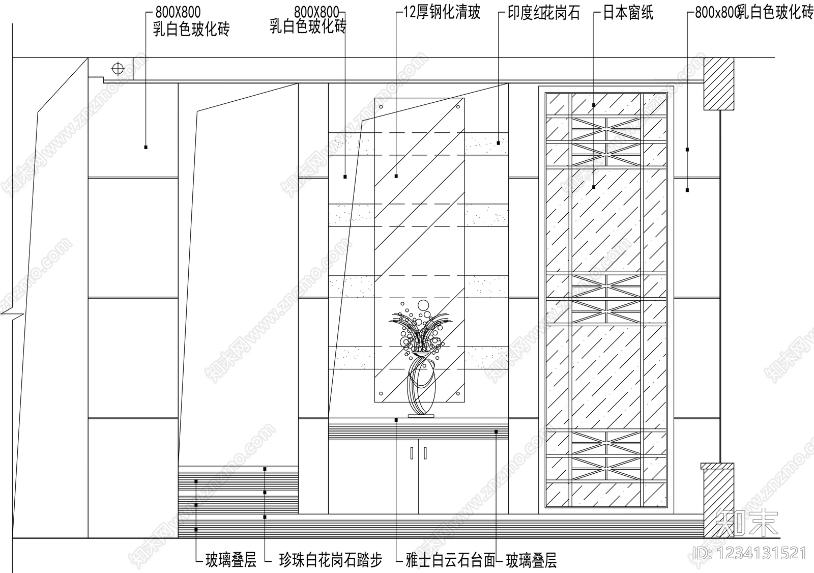 柜子cad施工图下载【ID:1234131521】
