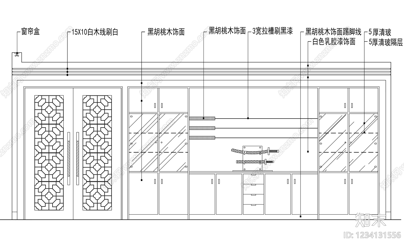 柜子cad施工图下载【ID:1234131556】