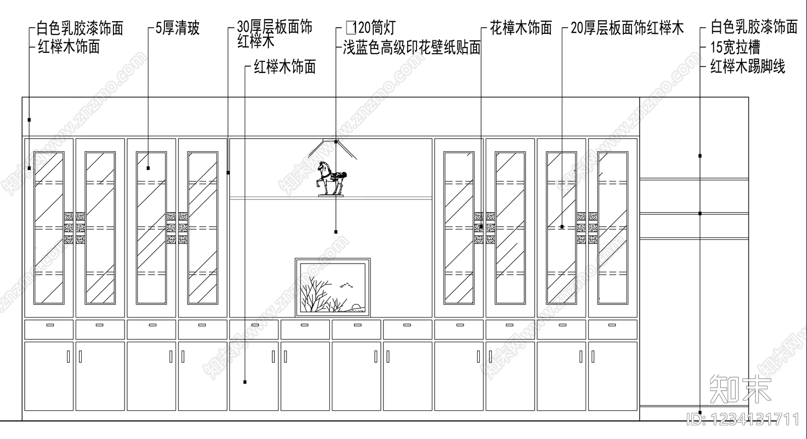 柜子cad施工图下载【ID:1234131711】