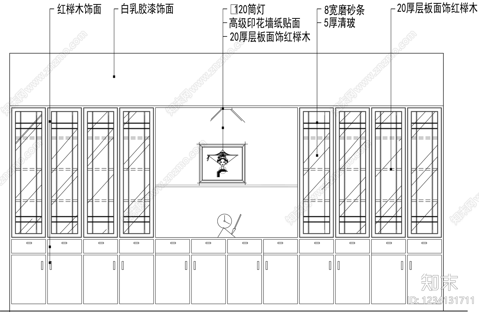 柜子cad施工图下载【ID:1234131711】