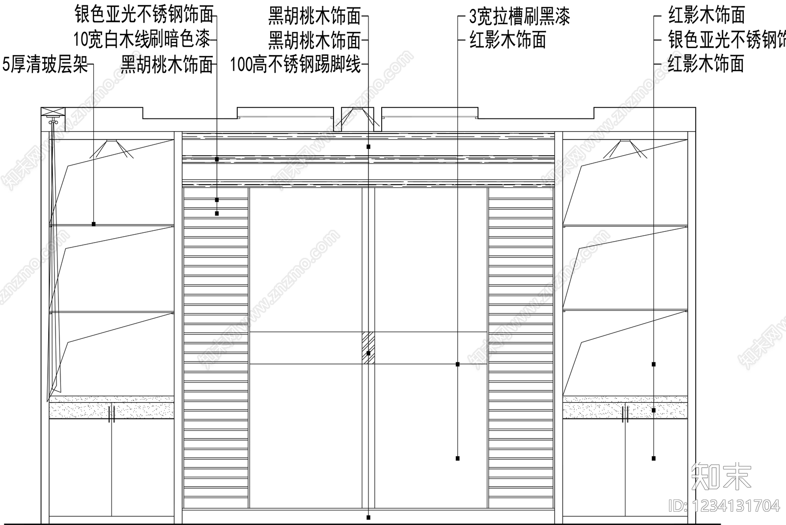 柜子cad施工图下载【ID:1234131704】