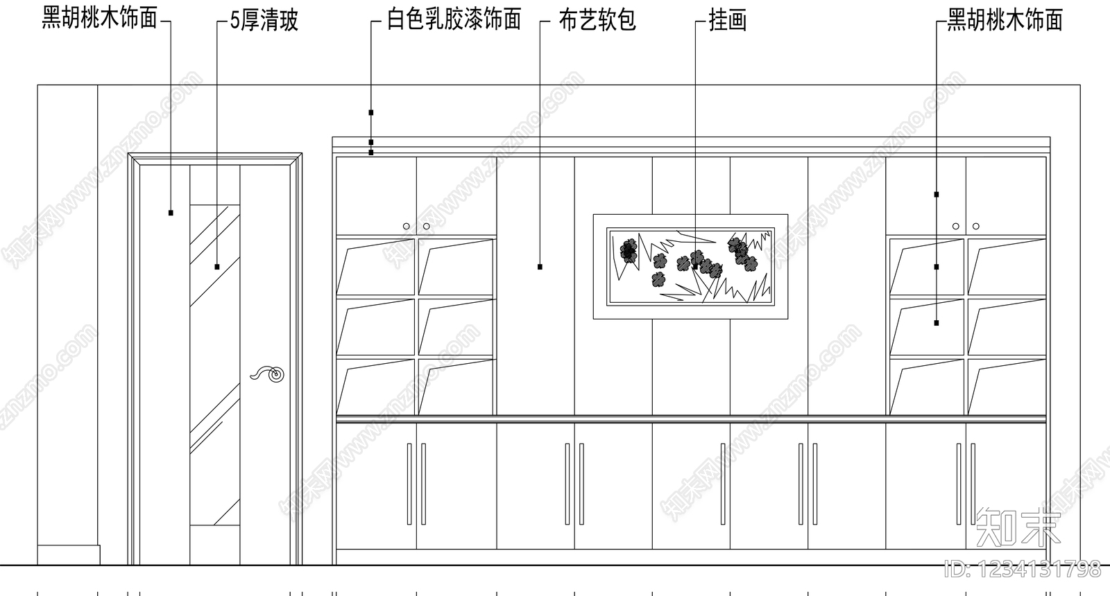 柜子cad施工图下载【ID:1234131798】