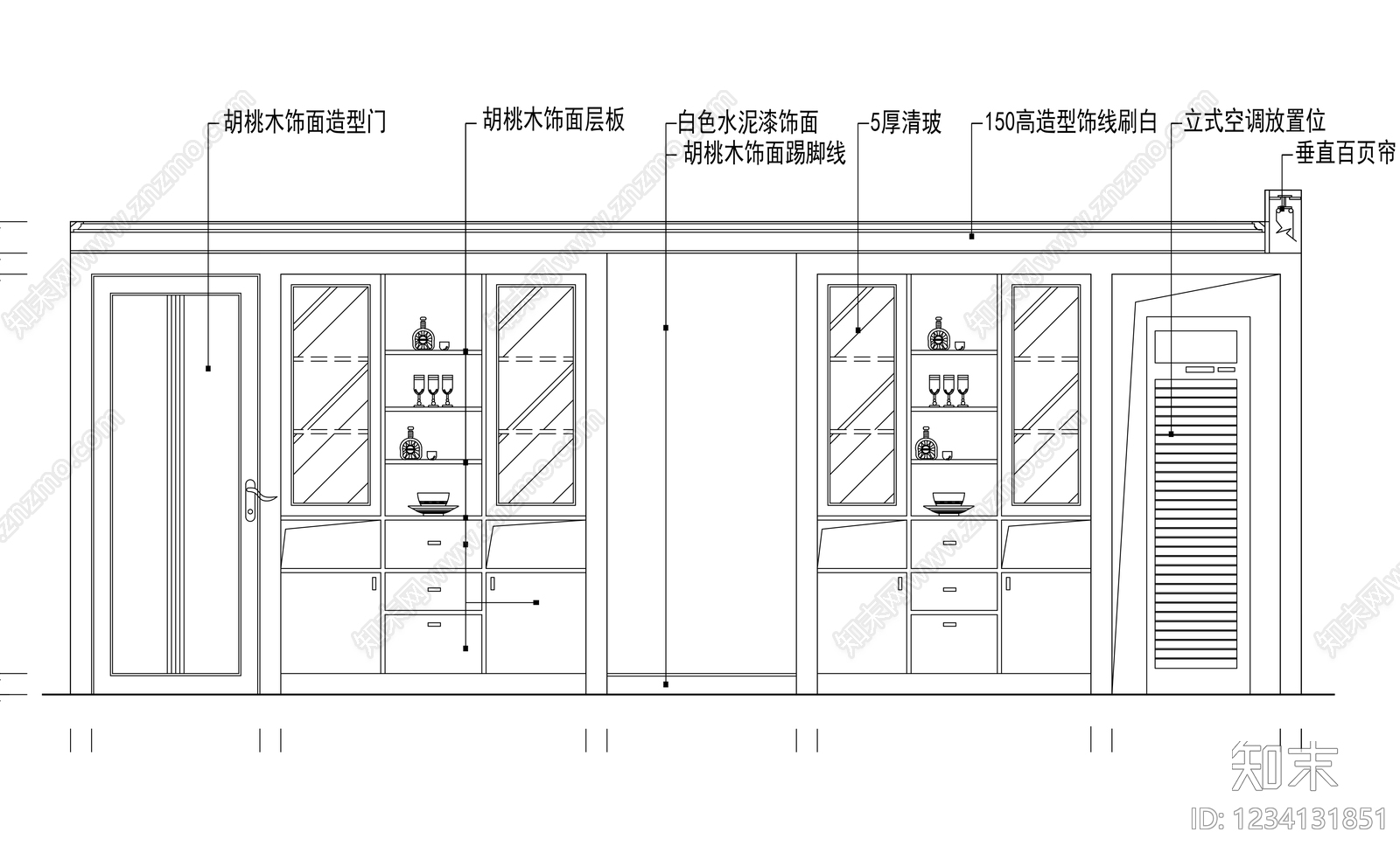 柜子cad施工图下载【ID:1234131851】