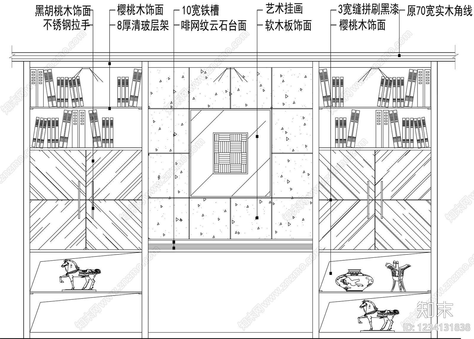 柜子cad施工图下载【ID:1234131838】