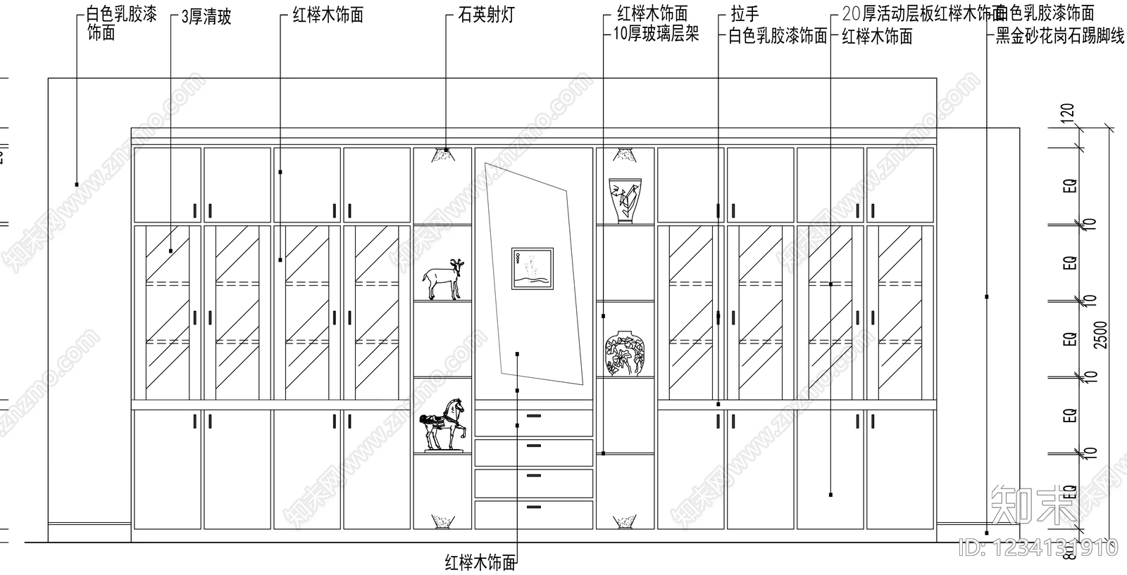 柜子cad施工图下载【ID:1234131910】