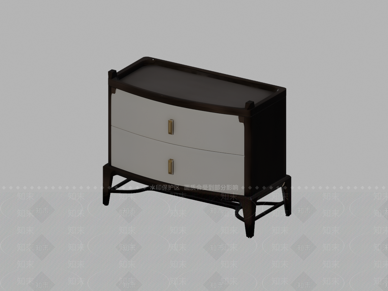 新中式床头柜3D模型下载【ID:1234132187】