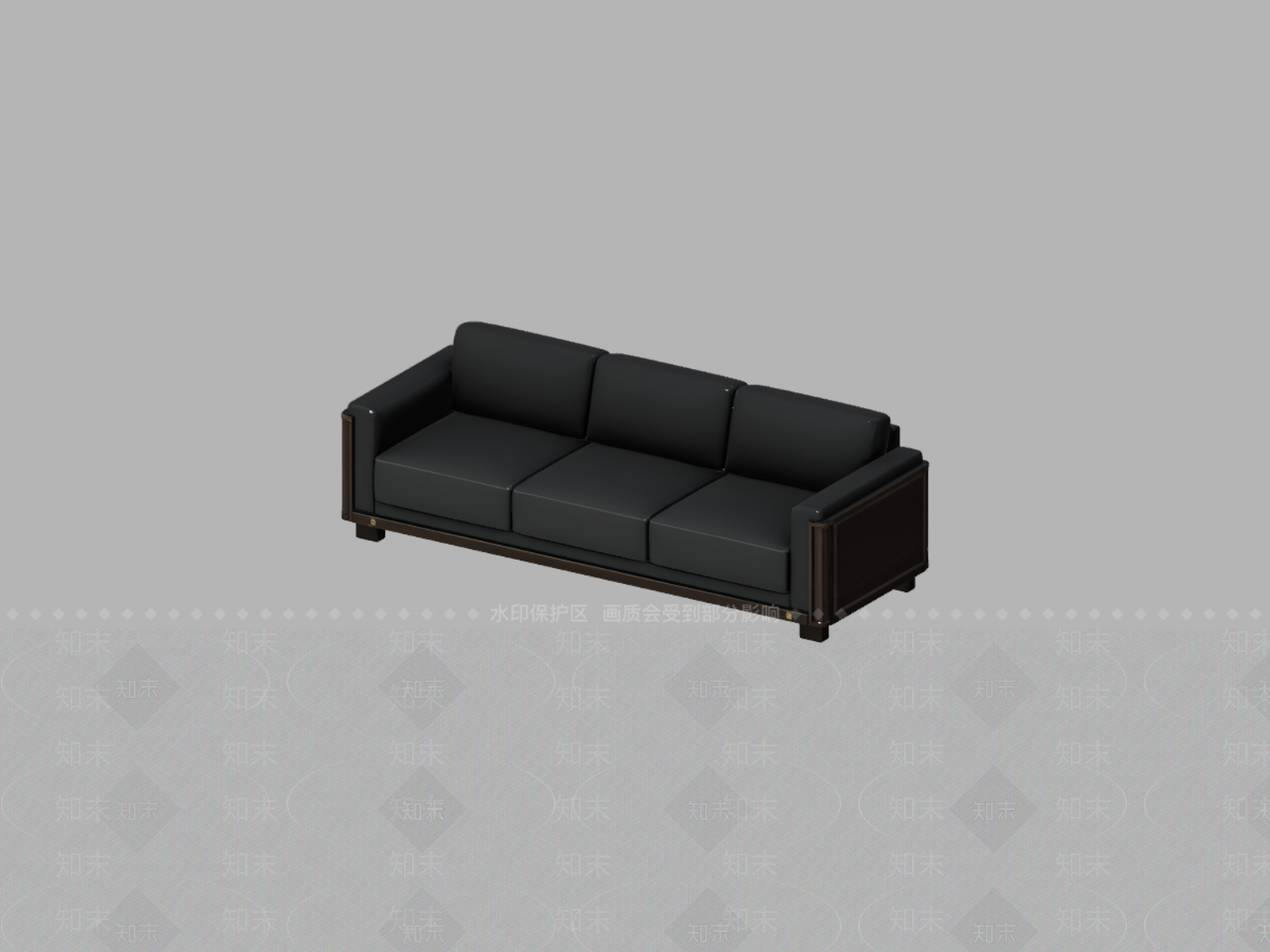 新中式三人沙发3D模型下载【ID:1234132748】