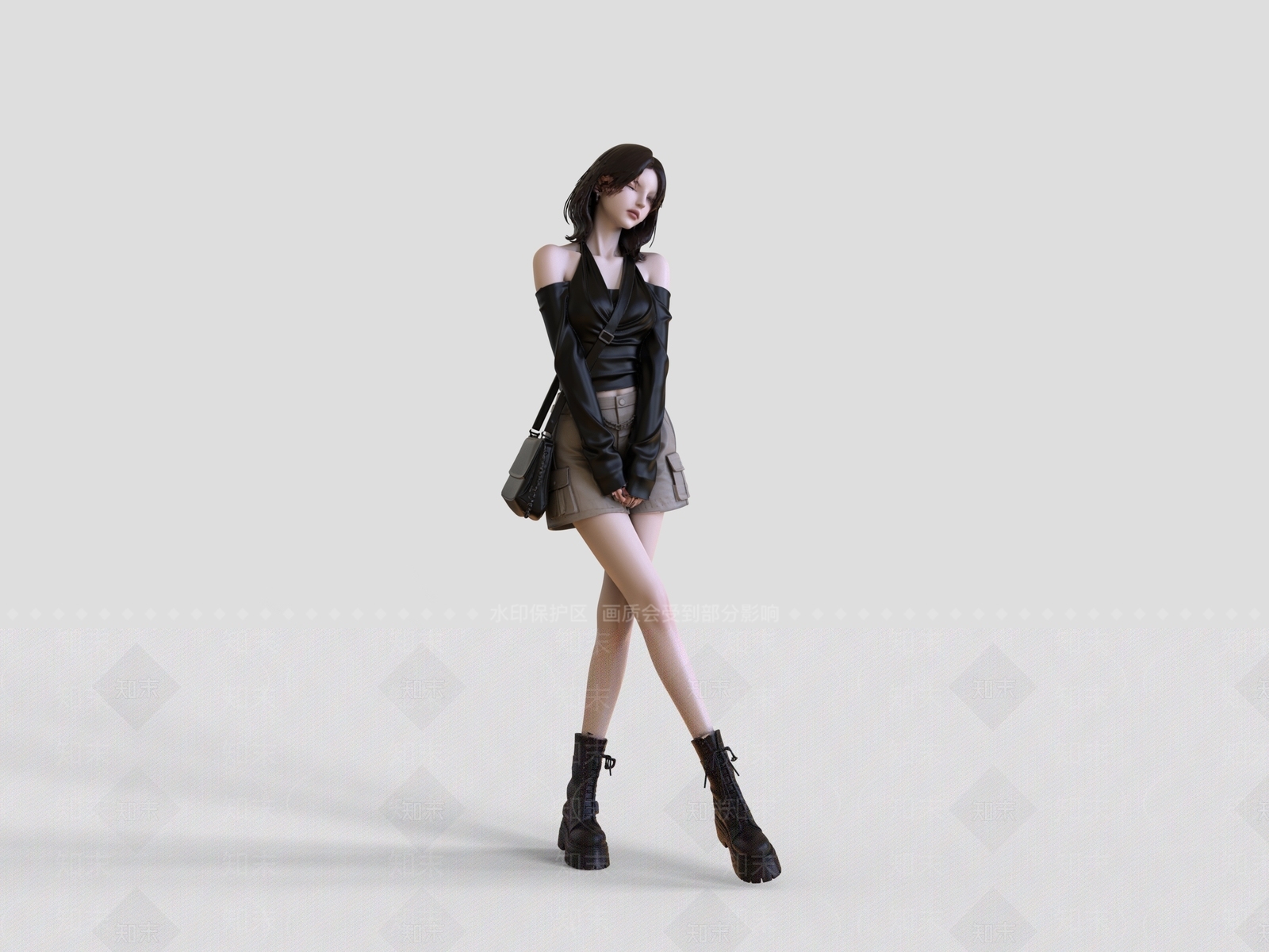 女人3D模型下载【ID:1234134772】