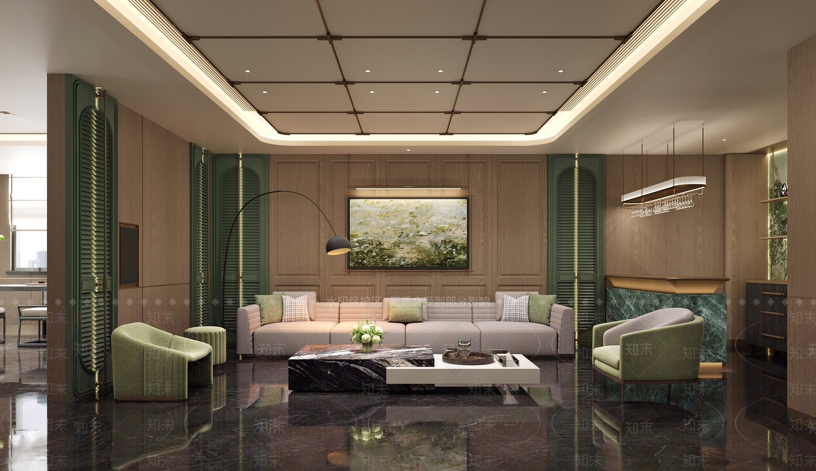 新中式包厢3D模型下载【ID:1234134700】