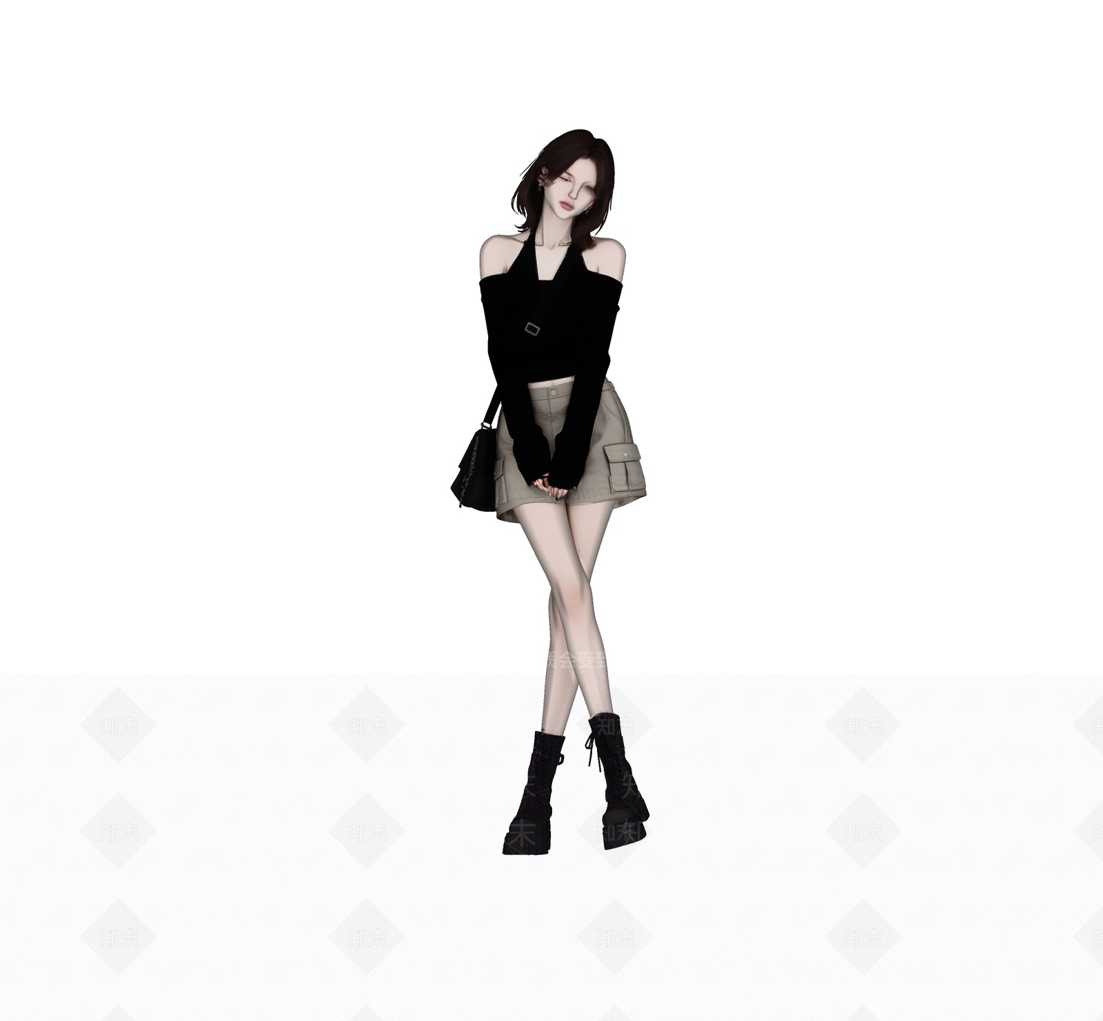 女人SU模型下载【ID:1234134747】