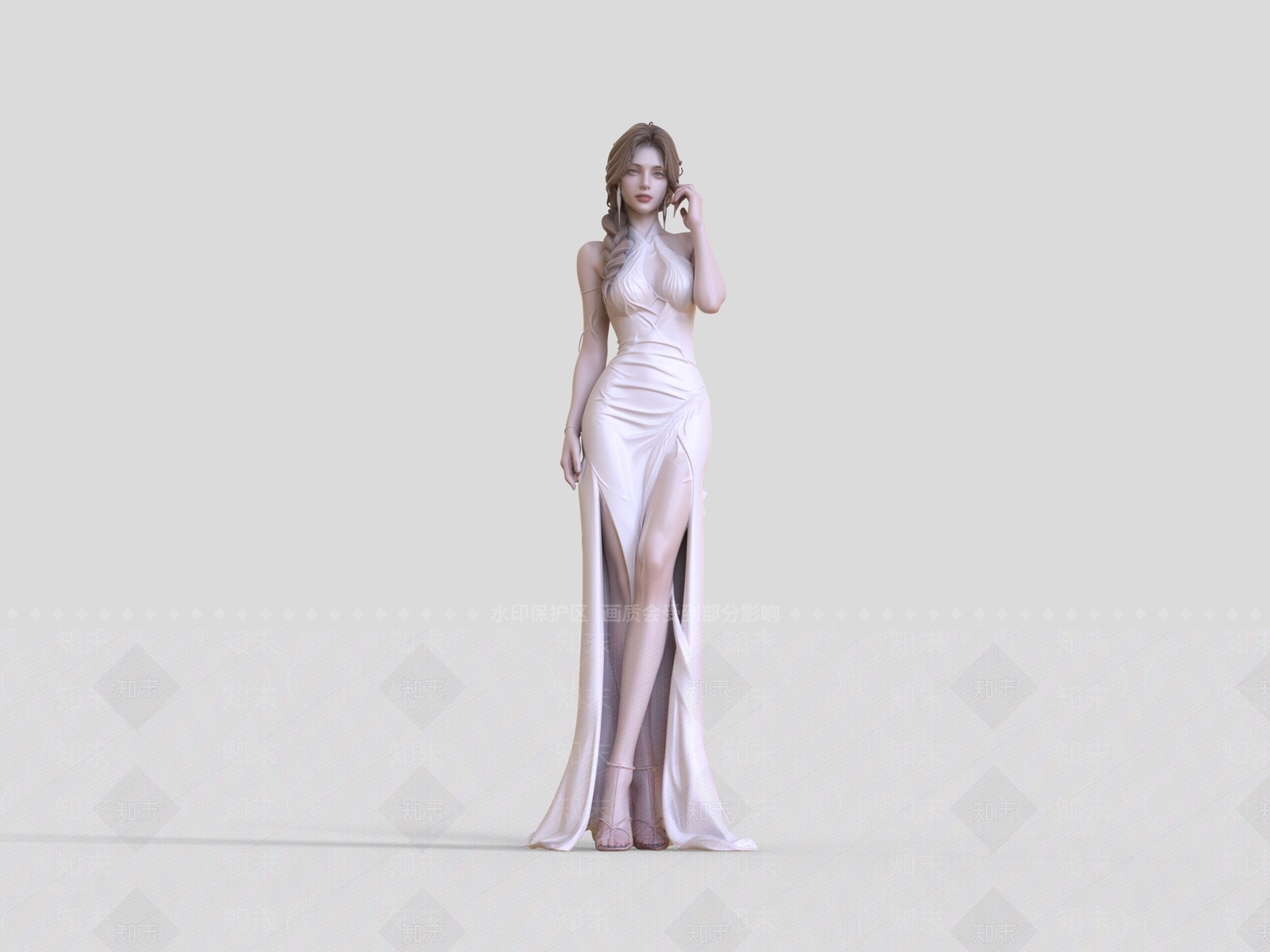 极简女人3D模型下载【ID:1234134972】