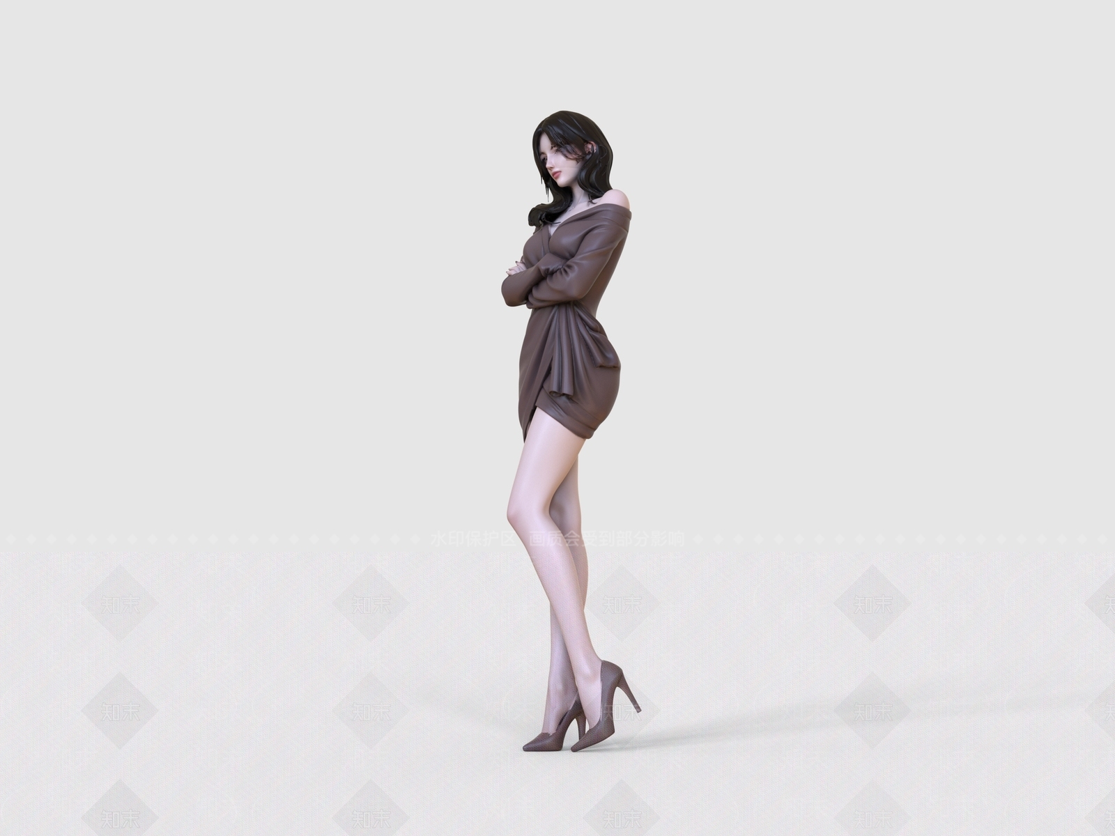 女人SU模型下载【ID:1234135094】