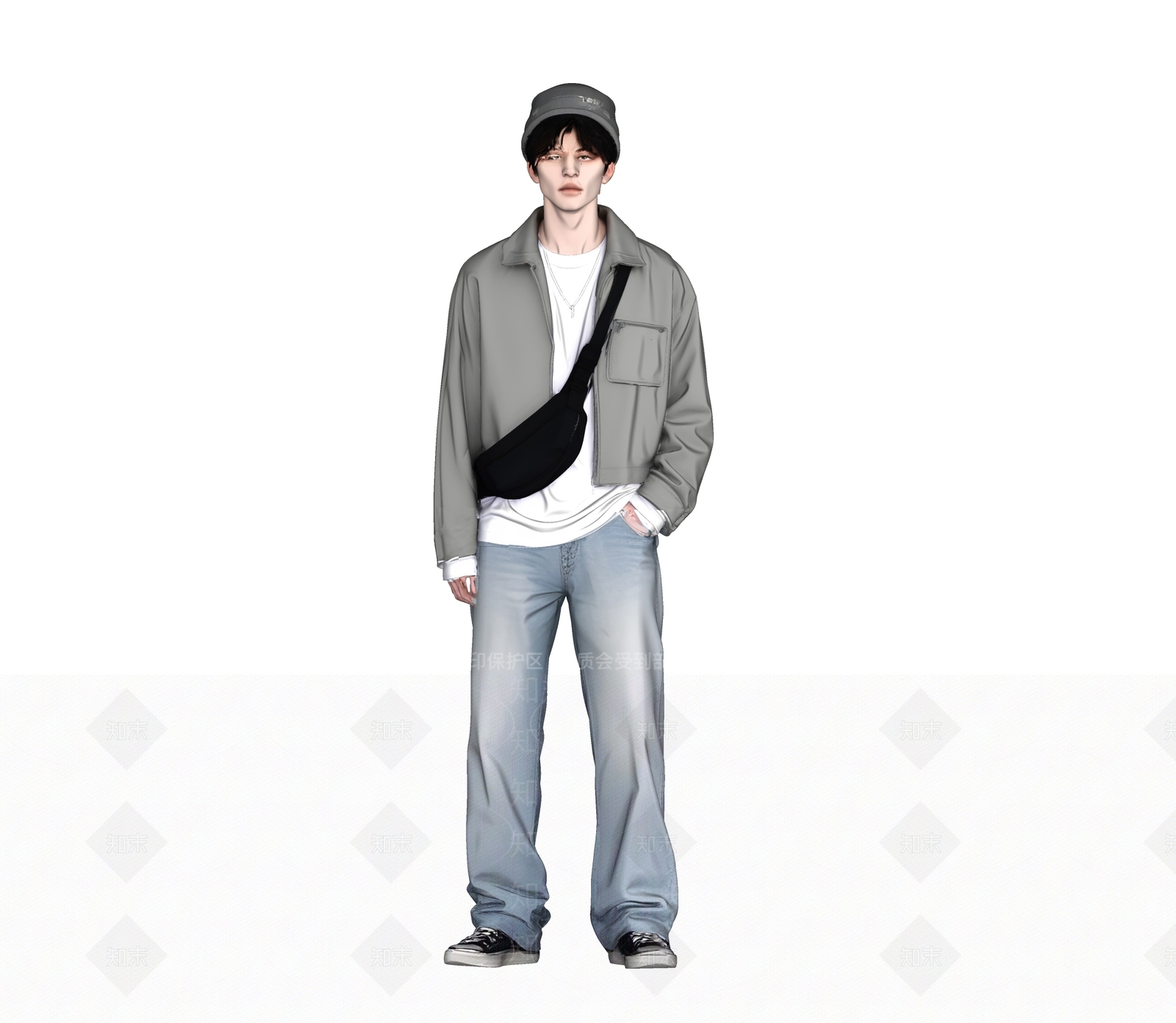 男人SU模型下载【ID:1234135136】