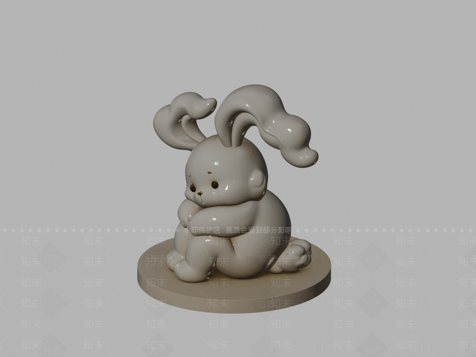 奶油风雕塑摆件3D模型下载【ID:1234135571】