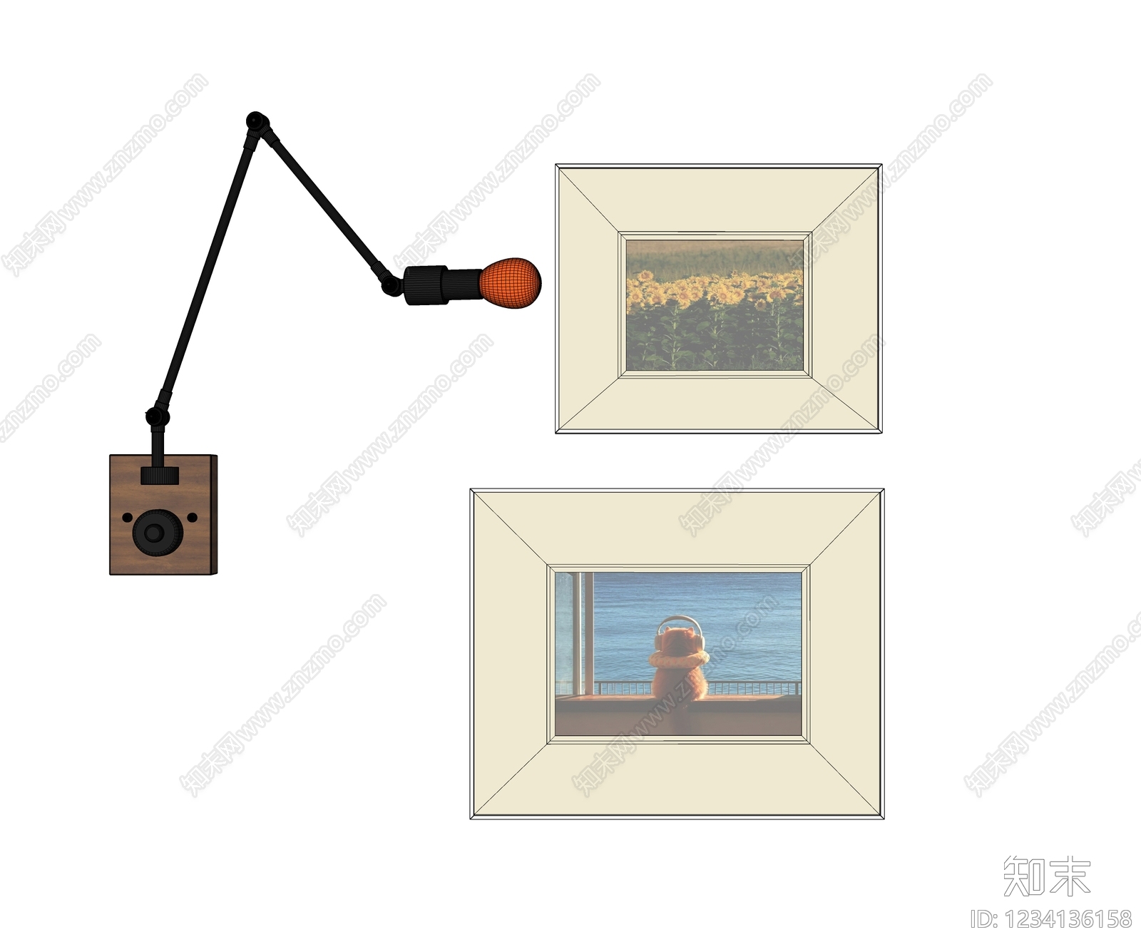 中古风挂画组合SU模型下载【ID:1234136158】