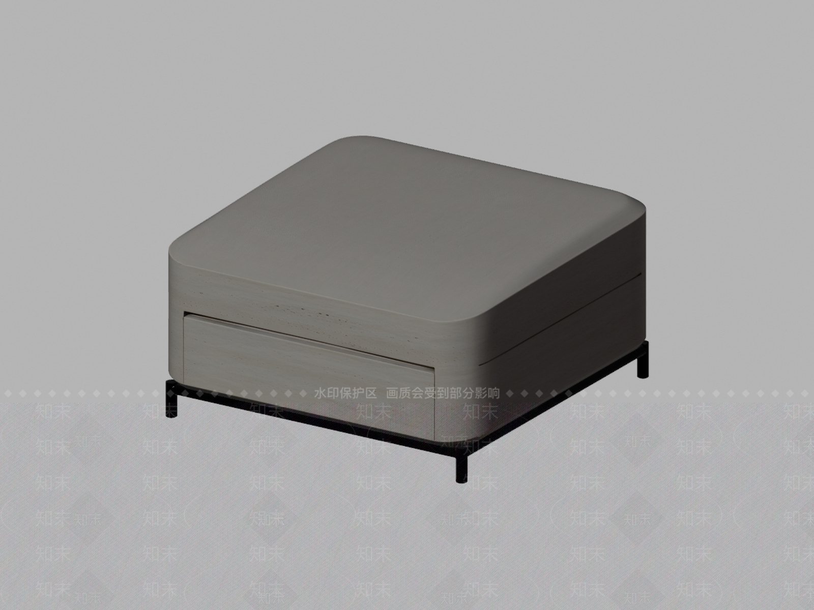 意式极简床头柜3D模型下载【ID:1234136890】